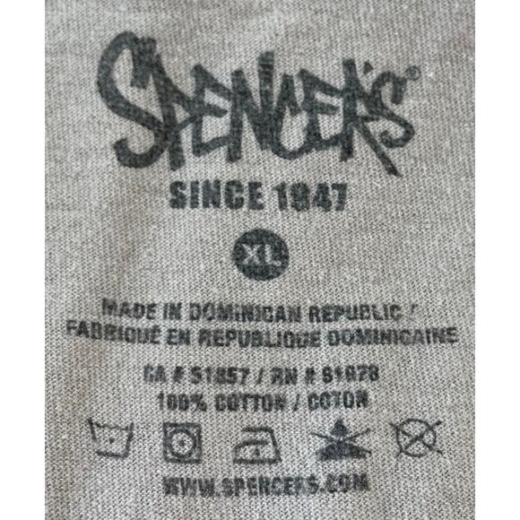 Spencer’s Sun Skull Graphic Crop Top Tee XL Beige Shirt Grunge Boho - Picture 3 of 7